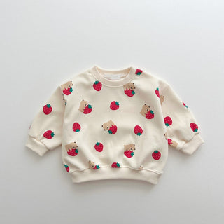 Strawberries Pullover Toddler Jogger Set - RYAN AND REMI