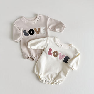 Love Embroidery Girl Bodysuit - RYAN AND REMI