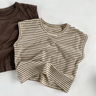 Children's Sleeveless Striped Baby Casual Tank - RYAN AND REMI