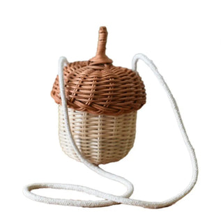 Acorn Shaped Rattan Bag - RYAN AND REMI