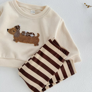 Fuzzy Puppy Stripe Set