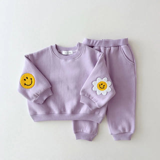 Flower Smile Patch Jogger Set - RYAN AND REMI