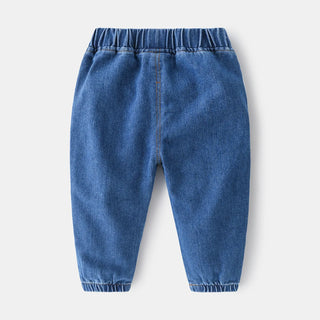 Kids Solid Denim Pants - RYAN AND REMI