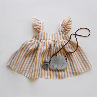 Girls Cotton Linen Dress - RYAN AND REMI