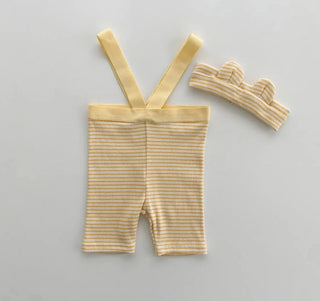 Baby Striped Suspender Shorts Set - RYAN AND REMI