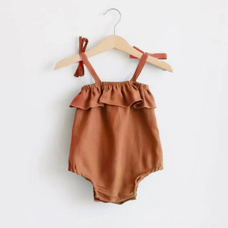 Slip Strap Linen Romper - RYAN AND REMI