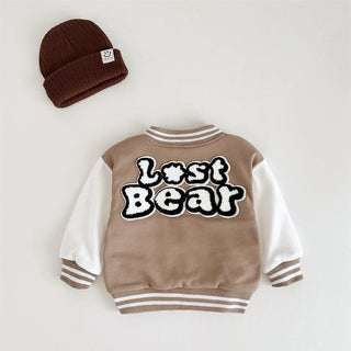 Bear Patch Varsity Jacket - RYAN AND REMI