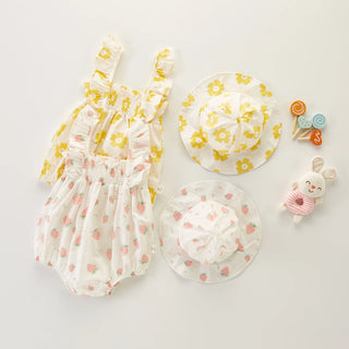 Floral Baby Girl Sleeveless Romper - RYAN AND REMI