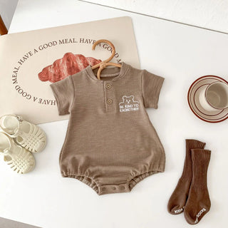 Striped Bear Baby Bodysuit - RYAN AND REMI