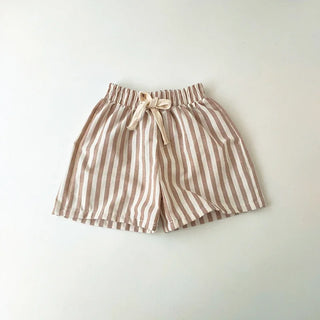 Striped Loose Linen Cotton Shorts