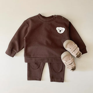 Goose Bear Pattern Patch Jogger Set - RYAN AND REMI