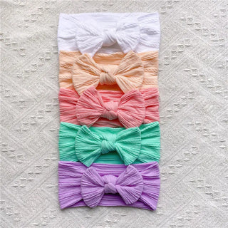 5 Pcs Ribbed Bow Headband - RYAN AND REMI