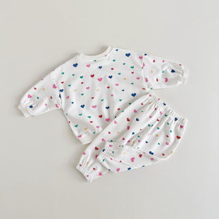 Love Heart Prints Jogger Suit - RYAN AND REMI