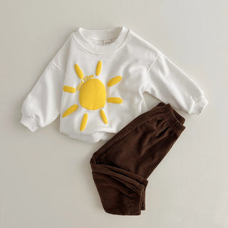 Retro Spring Sweater Corduroy  Set - RYAN AND REMI