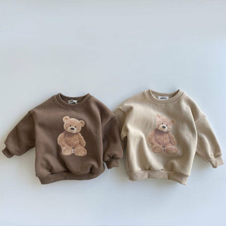 Teddy Bear Hot Print Sweater - RYAN AND REMI