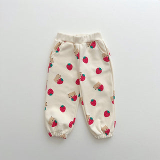 Strawberries Pullover Toddler Jogger Set - RYAN AND REMI