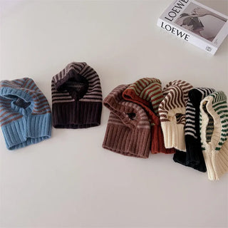 Striped Knit Ski Hat - RYAN AND REMI