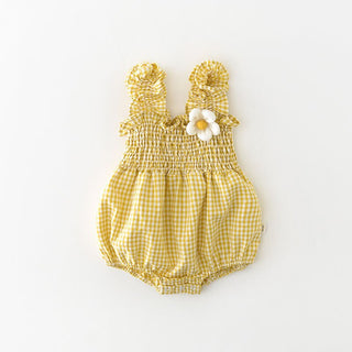 Baby Girl Polka Dot Flower Romper - RYAN AND REMI