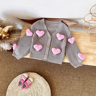 3D Sweetheart Cardigan Sweater