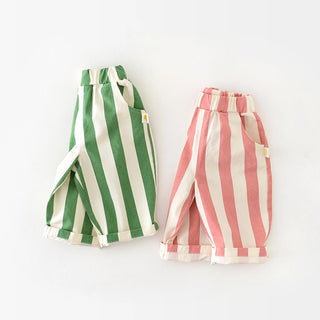 Candy Cane High Waist Stripe Pants - RYAN AND REMI