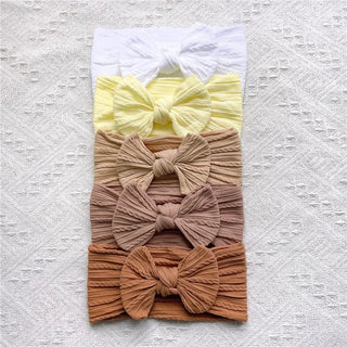 5 Pcs Ribbed Bow Headband - RYAN AND REMI