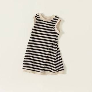 Girls' Sleeveless Striped Dress - RYAN AND REMI