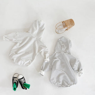 Striped Hooded Bodysuit - RYAN AND REMI