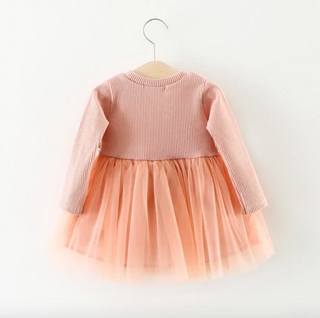 Long Sleeve Cotton Party Tulle Dress - RYAN AND REMI