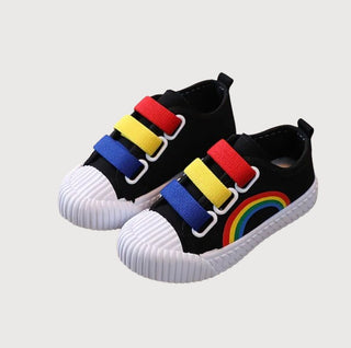 Rainbow Print Casual Canvas Sneakers - RYAN AND REMI