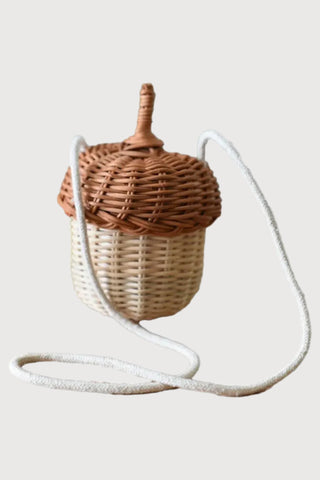 Acorn Shaped Rattan Bag - RYAN AND REMI