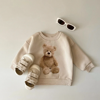 Teddy Bear Hot Print Sweater - RYAN AND REMI