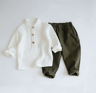 Boys Solid Fall Pants - RYAN AND REMI