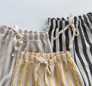 Drawstring Striped Pants - RYAN AND REMI