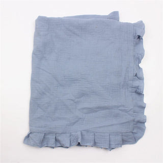 Soft Solid Ruffle Blanket - RYAN AND REMI