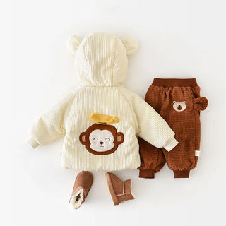 Animal Parka Corduroy Hoodie - RYAN AND REMI