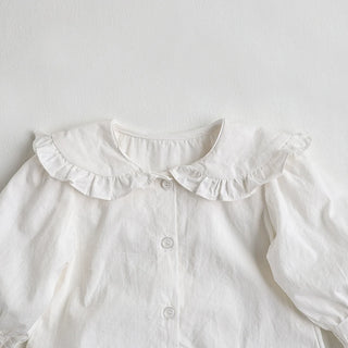 Ruffle Sleeve Pan Collar Girls Bodysuit - RYAN AND REMI