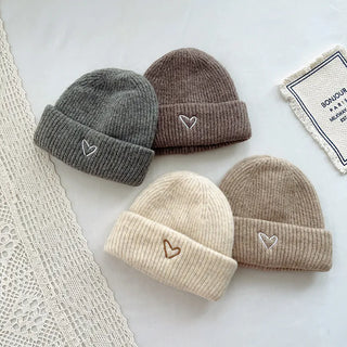 Heart Embroidered Baby Beanie Cap - RYAN AND REMI