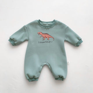 Baby Boy Cozy Dinosaur Sweater Jumpsuit - RYAN AND REMI