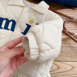 Smile Embroidery Puff Jacket