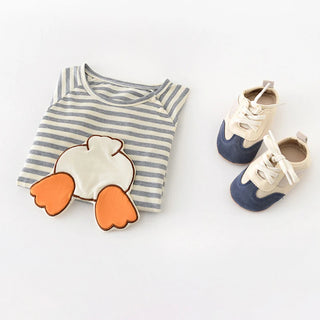 Cartoon Duckling Short Sleeve Bodysuit - RYAN AND REMI