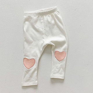 Baby Girl Heart Cotton Pants - RYAN AND REMI