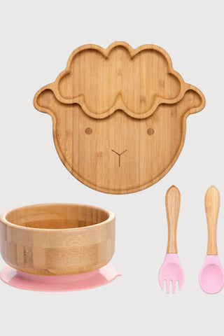 Bamboo Plate Set for Kids - RYAN AND REMI