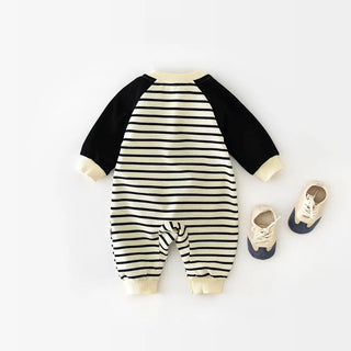 Striped Cartoon Car Jumpsuit - RYAN AND REMI