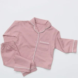 Piped-Trim Pajamas Set