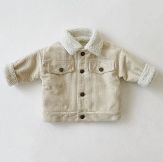 Corduroy Wool Neck Toddler Jacket - RYAN AND REMI