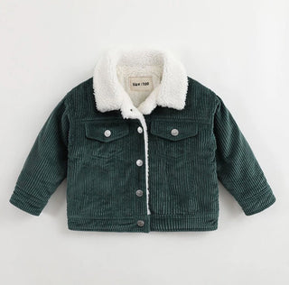 Corduroy Wool Neck Toddler Jacket - RYAN AND REMI