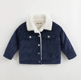 Corduroy Wool Neck Toddler Jacket - RYAN AND REMI